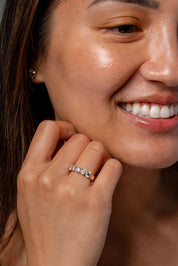 5 Stone Double Floating Diamond Ring