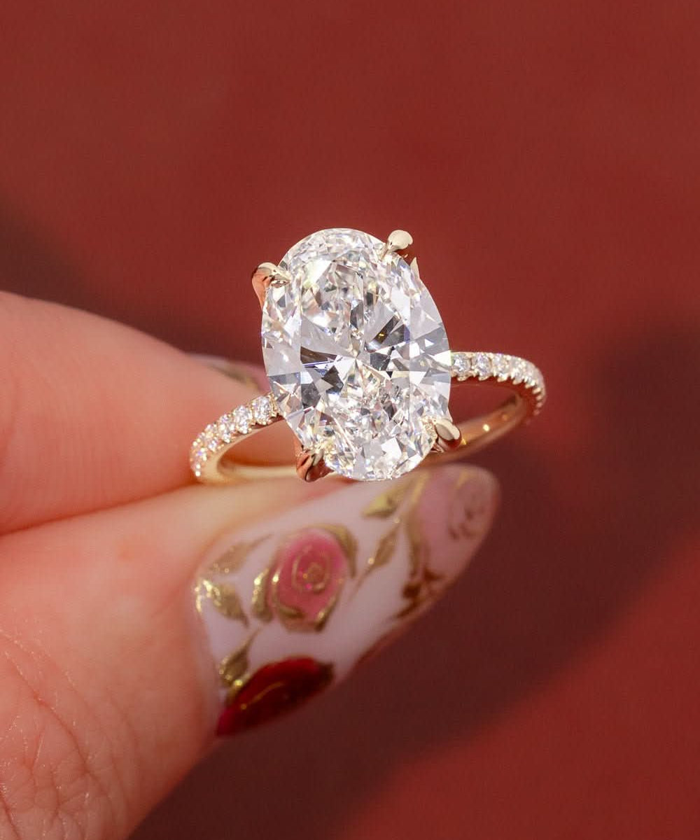 5.00ct D - VS1 Oval Lab Diamond Samantha - PBD Engagement Rings