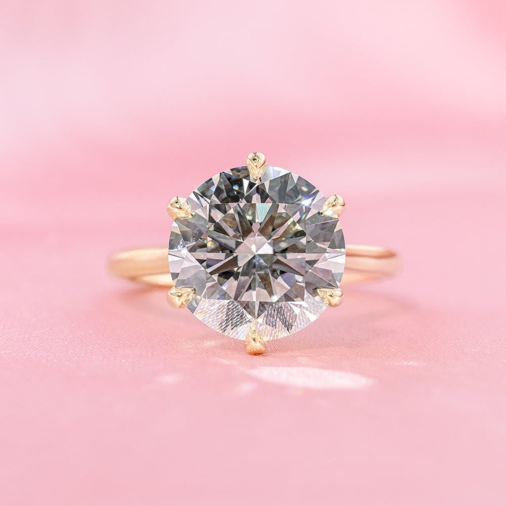 5.00ct F - VS1 Round Lab Diamond Hana - PBD Engagement Rings