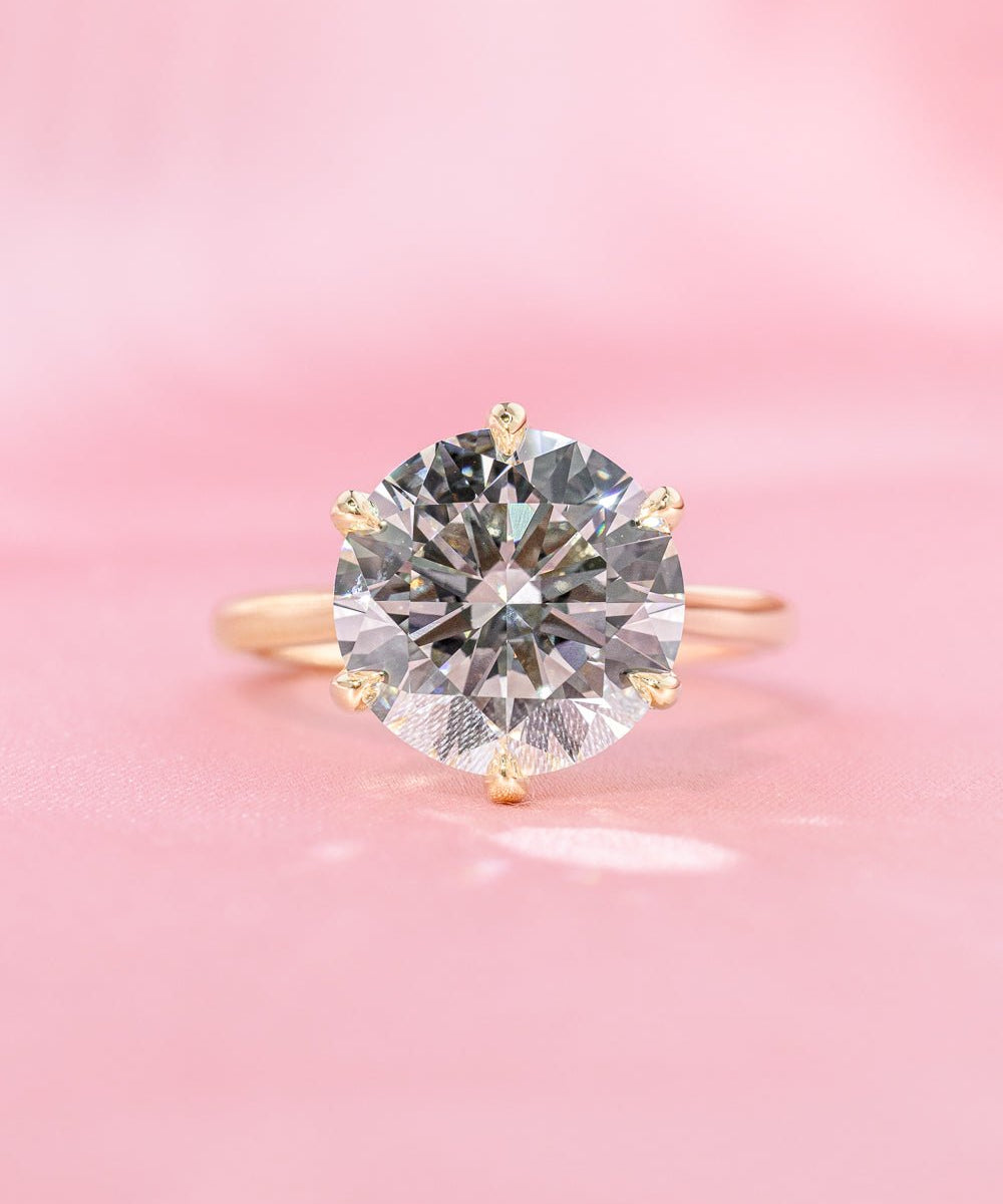 5.00ct F - VS1 Round Lab Diamond Hana - PBD Engagement Rings