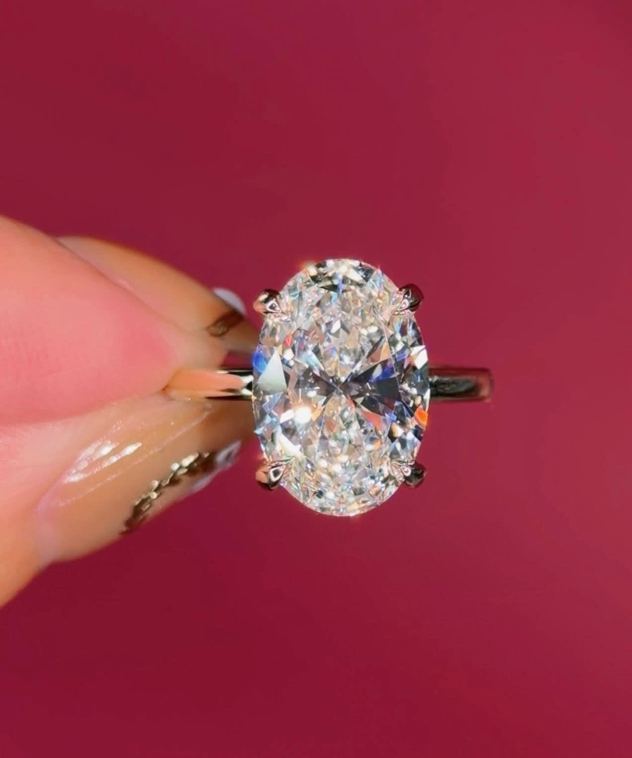 5.01ct D - VS1 Oval Lab Diamond Kayla - PBD Engagement Rings