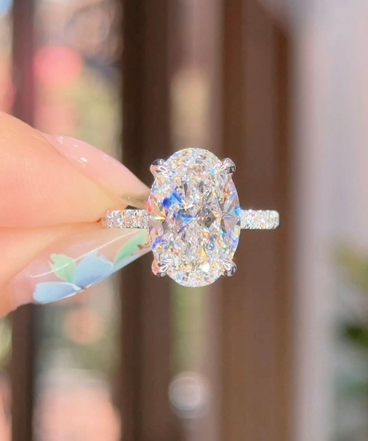 5.01ct D - VS1 Oval Lab Diamond Stephanie - PBD Engagement Rings