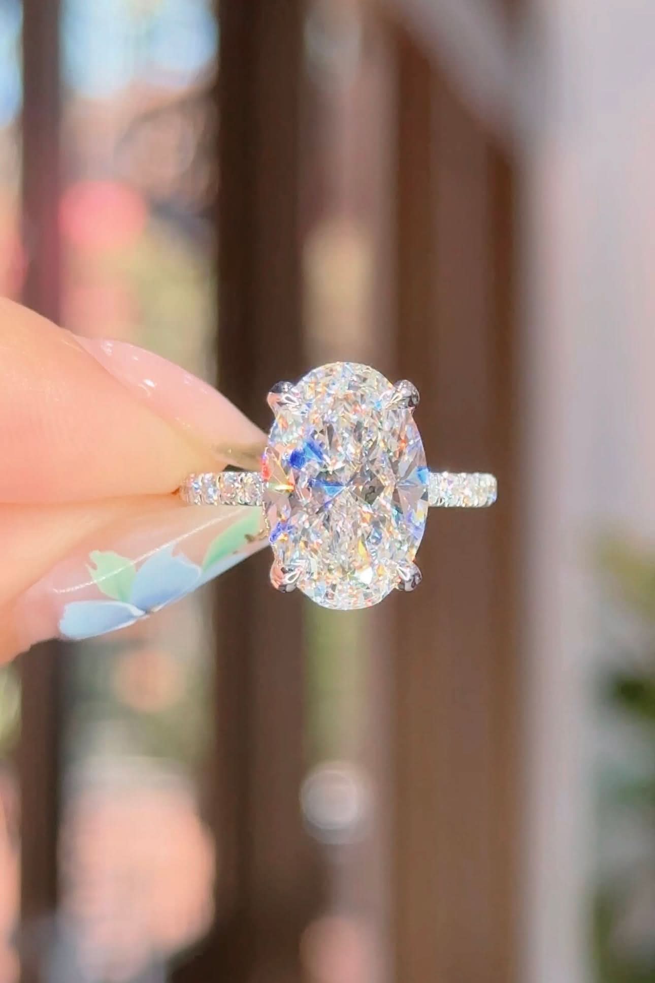 5.01ct D - VS1 Oval Lab Diamond Stephanie - PBD Engagement Rings