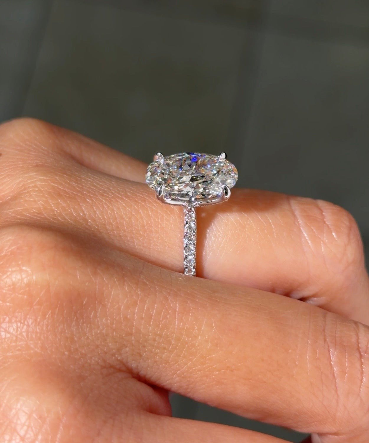 5.01ct E - VS1 Oval Lab Diamond Isabela - PBD Engagement Rings