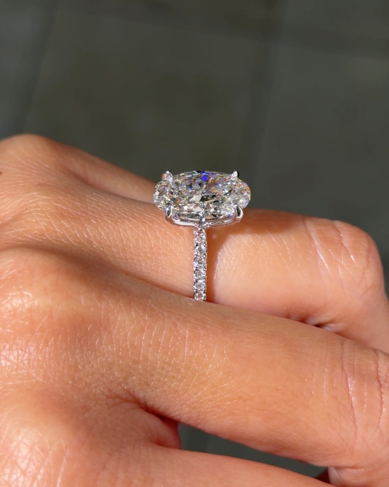 5.01ct E - VS1 Oval Lab Diamond Isabela - PBD Engagement Rings