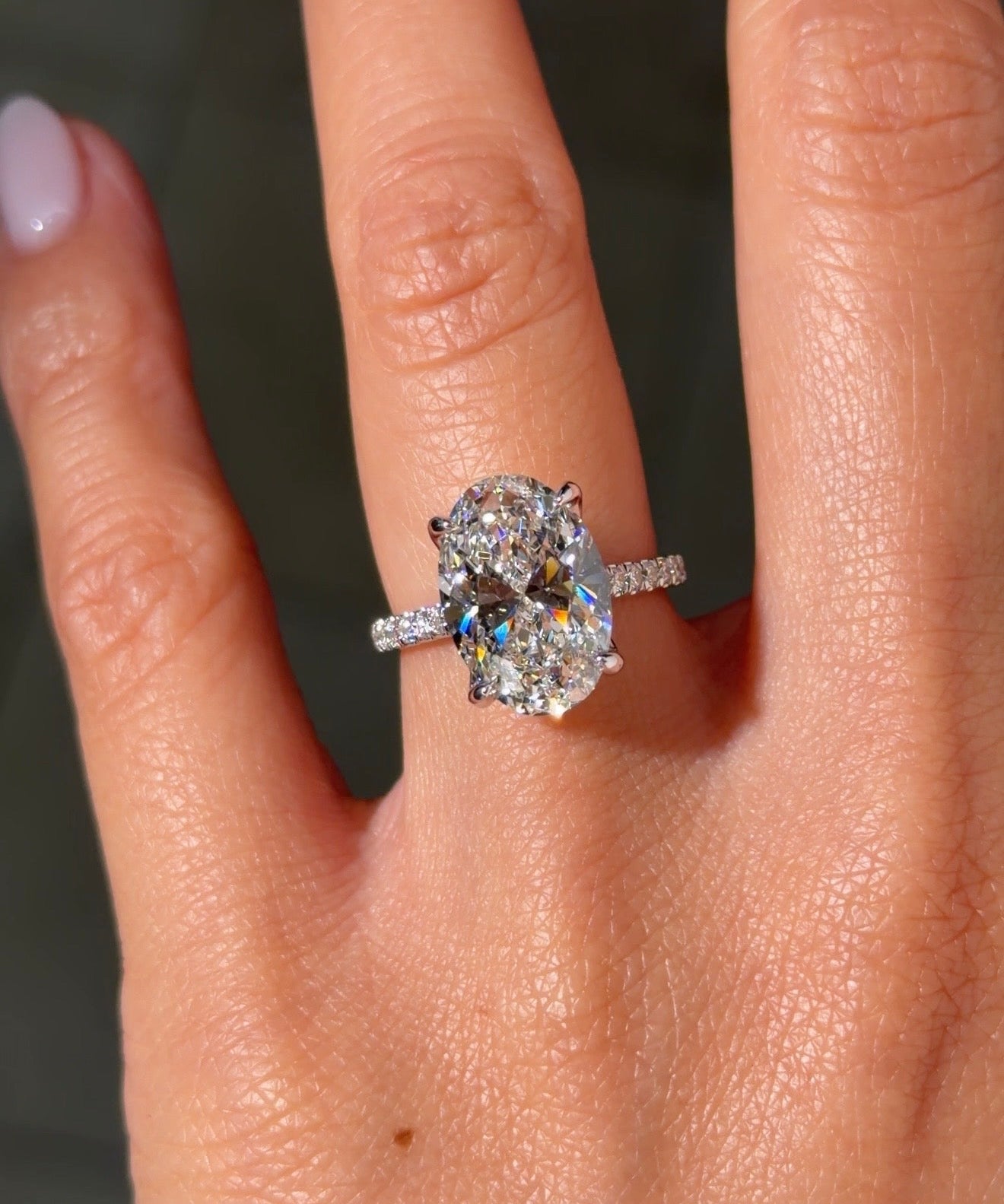 5.01ct E - VS1 Oval Lab Diamond Isabela - PBD Engagement Rings