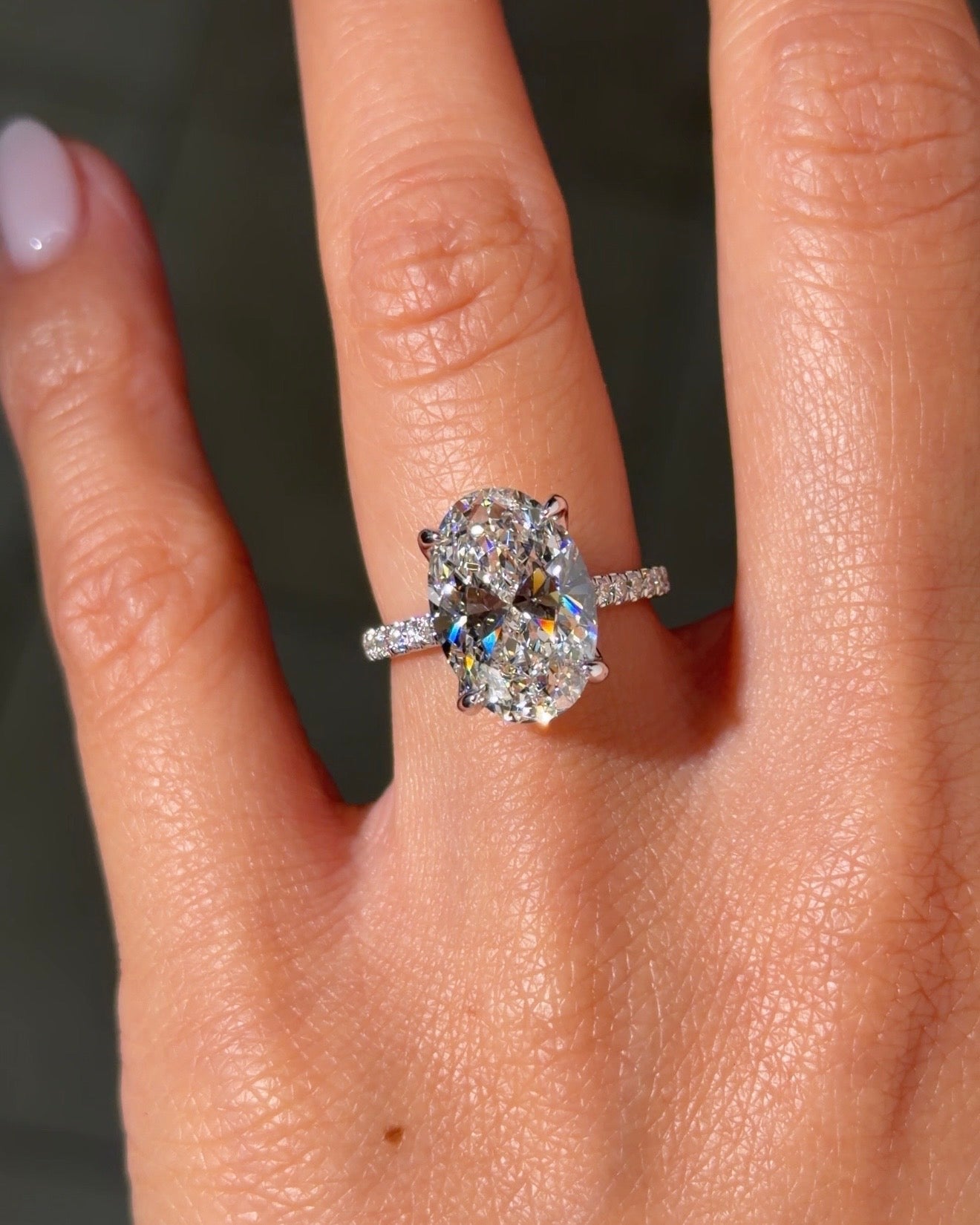 5.01ct E - VS1 Oval Lab Diamond Isabela - PBD Engagement Rings