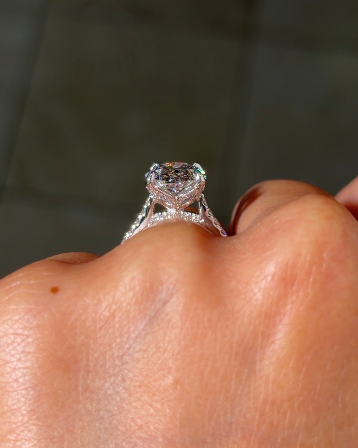 5.01ct E - VS1 Oval Lab Diamond Isabela - PBD Engagement Rings