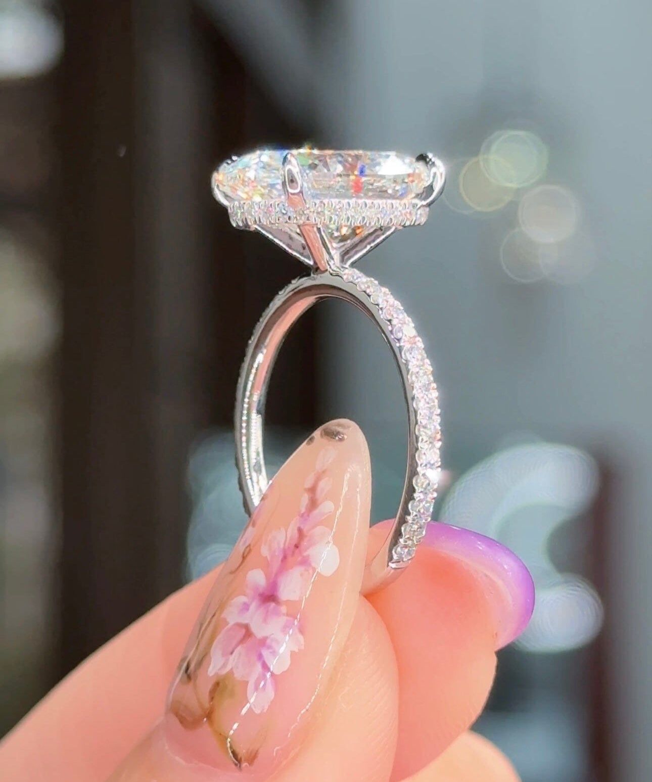 5.01ct F-VS1 Oval Lab Diamond Stephanie Engagement Rings Princess Bride Diamonds 