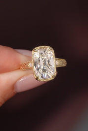 5.04ct E - VVS2 Old Mine Cushion Lab Diamond Evelyn - PBD Engagement Rings