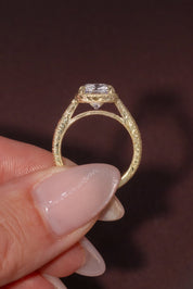 5.04ct E - VVS2 Old Mine Cushion Lab Diamond Evelyn - PBD Engagement Rings