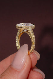 5.04ct E - VVS2 Old Mine Cushion Lab Diamond Evelyn - PBD Engagement Rings