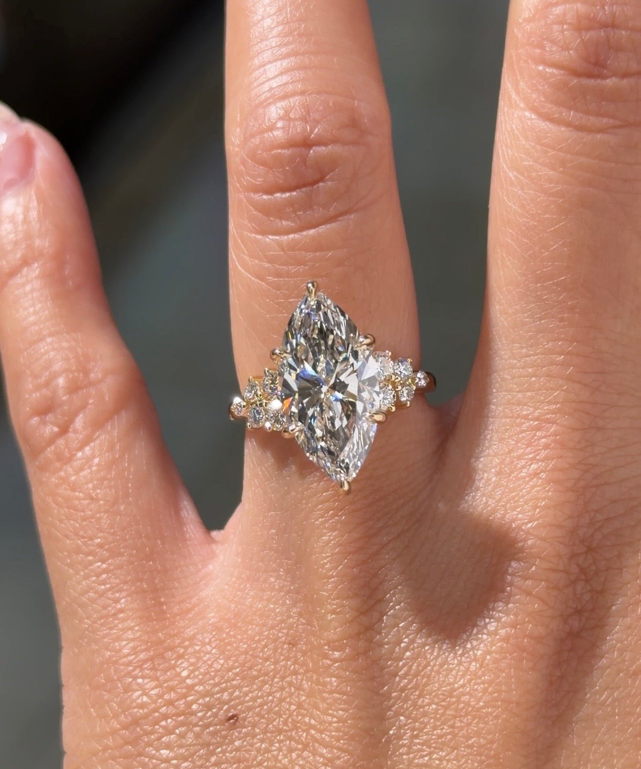 5.04ct F-VS1 Marquise Lab Diamond Supernova - PBD Engagement Rings