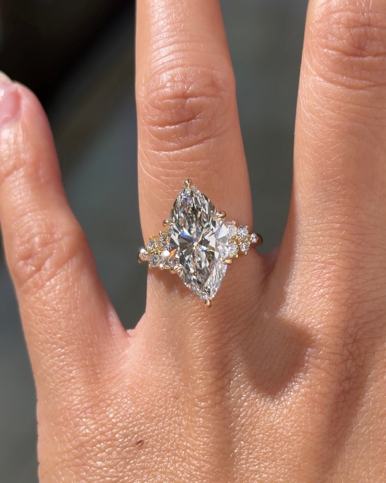 5.04ct F-VS1 Marquise Lab Diamond Supernova - PBD Engagement Rings