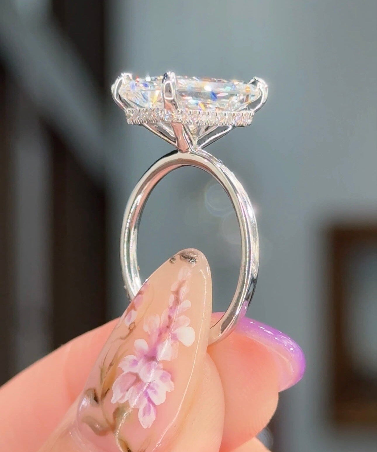 5.06ct E-VVS1 Radiant Lab Diamond Stephanie Engagement Rings Princess Bride Diamonds 