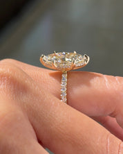 5.09ct F-VVS2 Marquise Lab Diamond Kayla - PBD Engagement Rings