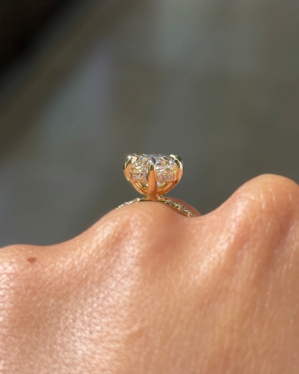 5.09ct F-VVS2 Marquise Lab Diamond Kayla - PBD Engagement Rings