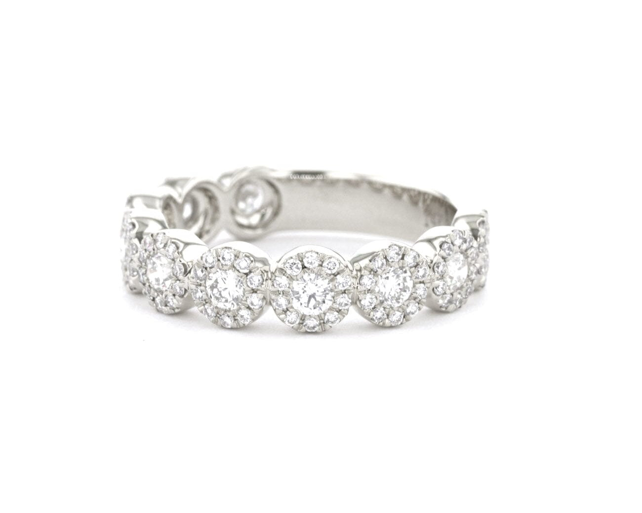5.0mm Alexis 5-Stone Halo Diamond Ring Rings Princess Bride Diamonds 