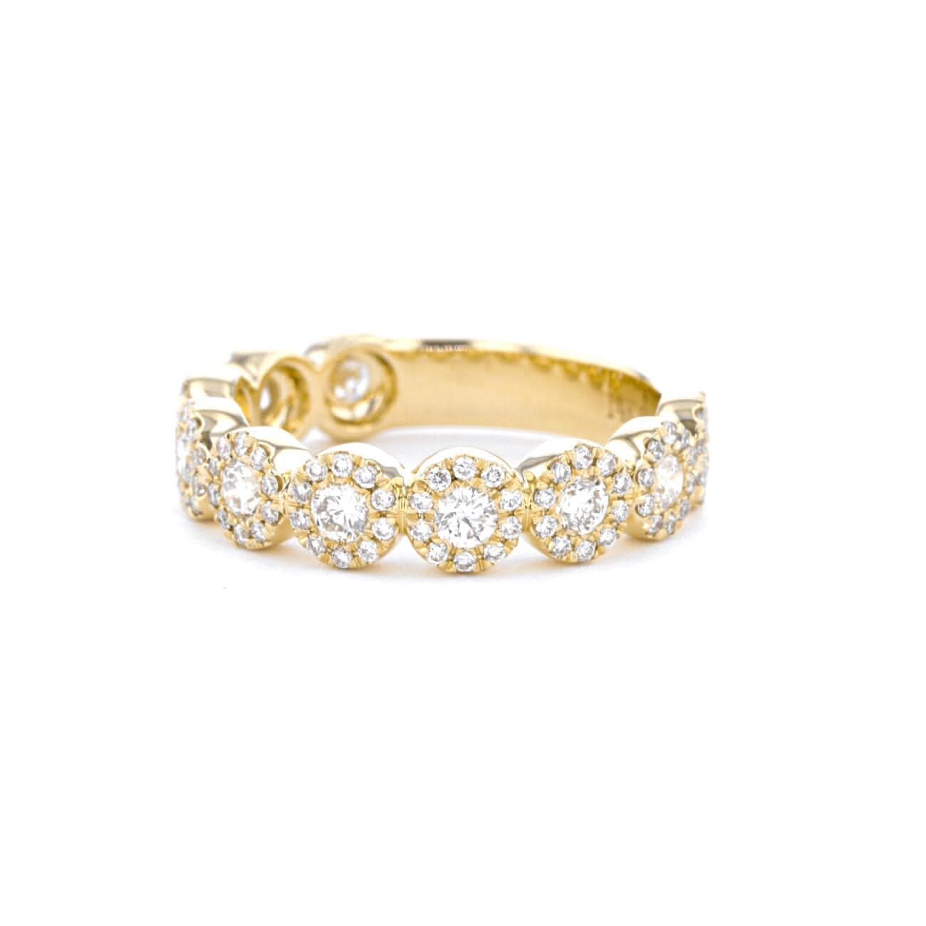 5.0mm Alexis 5 - Stone Halo Diamond Ring - PBD Rings