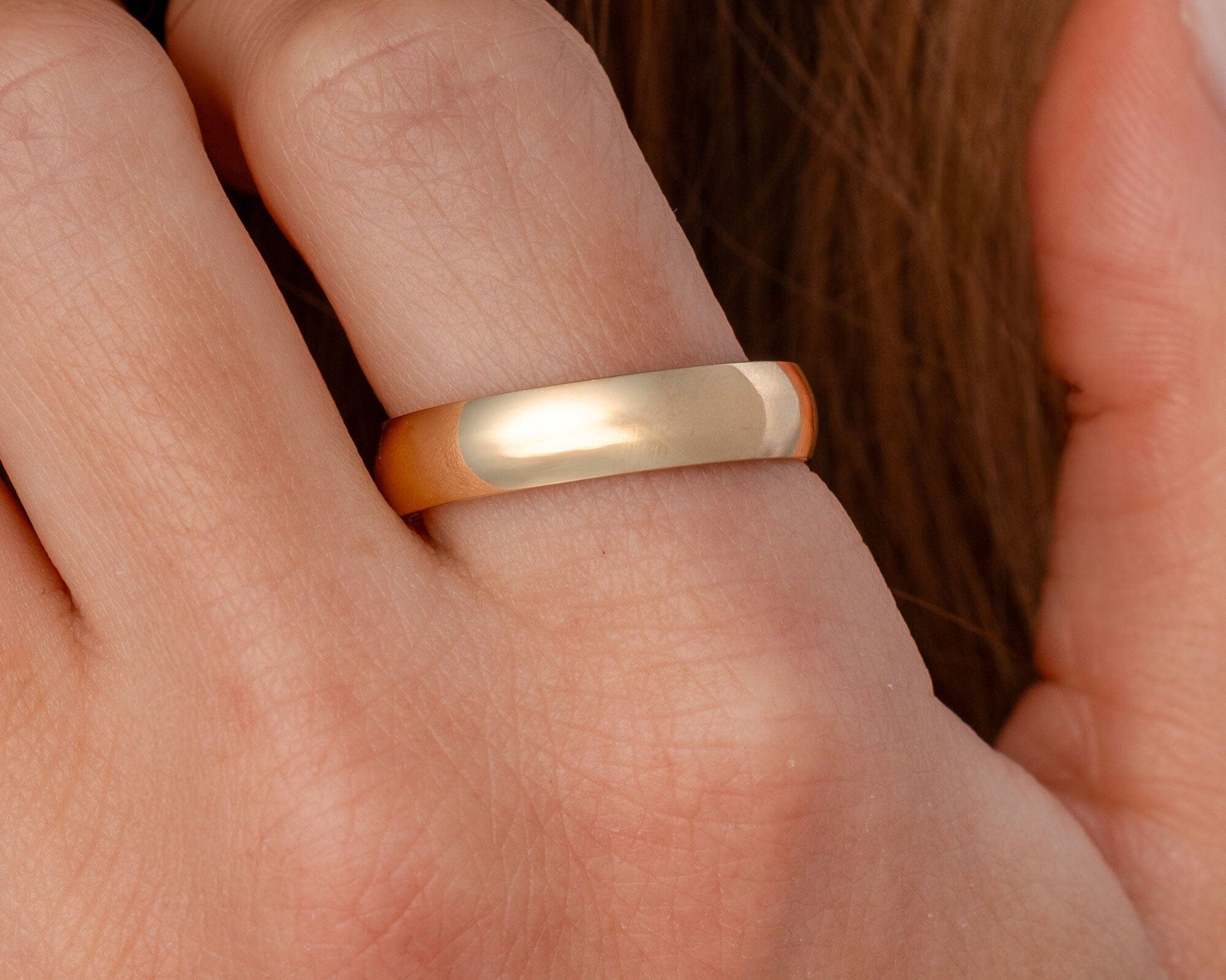 5.0mm Domed Lightweight Comfort Fit Band Rings Princess Bride Diamonds 