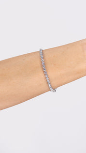 5.27ct F+ VS+ Lab Diamond Bubble Tennis Bracelet 14k White Gold Bracelets Princess Bride Diamonds 