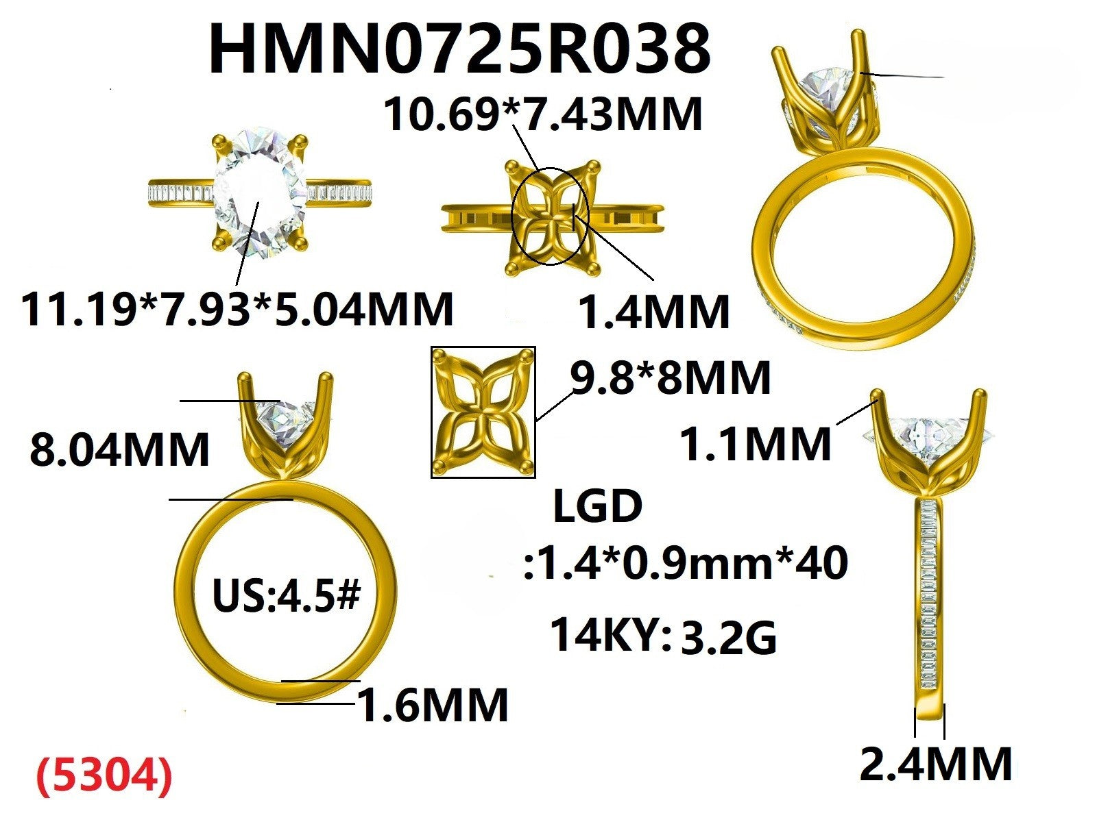 Custom Engagement Ring for Clay Heinze (CB - 8/10/25)