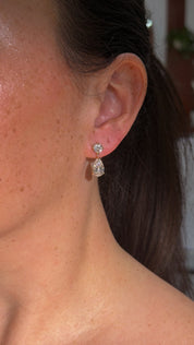 5.4ct Round and Pear Drop Studs - PBD Earrings