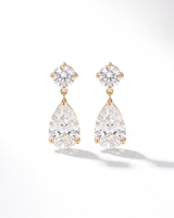 5.4ct Round and Pear Drop Studs