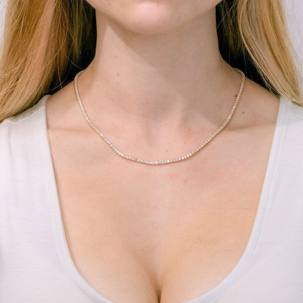 5.89ct F+ VS+ Lab Diamond Tennis Necklace Necklaces Princess Bride Diamonds 