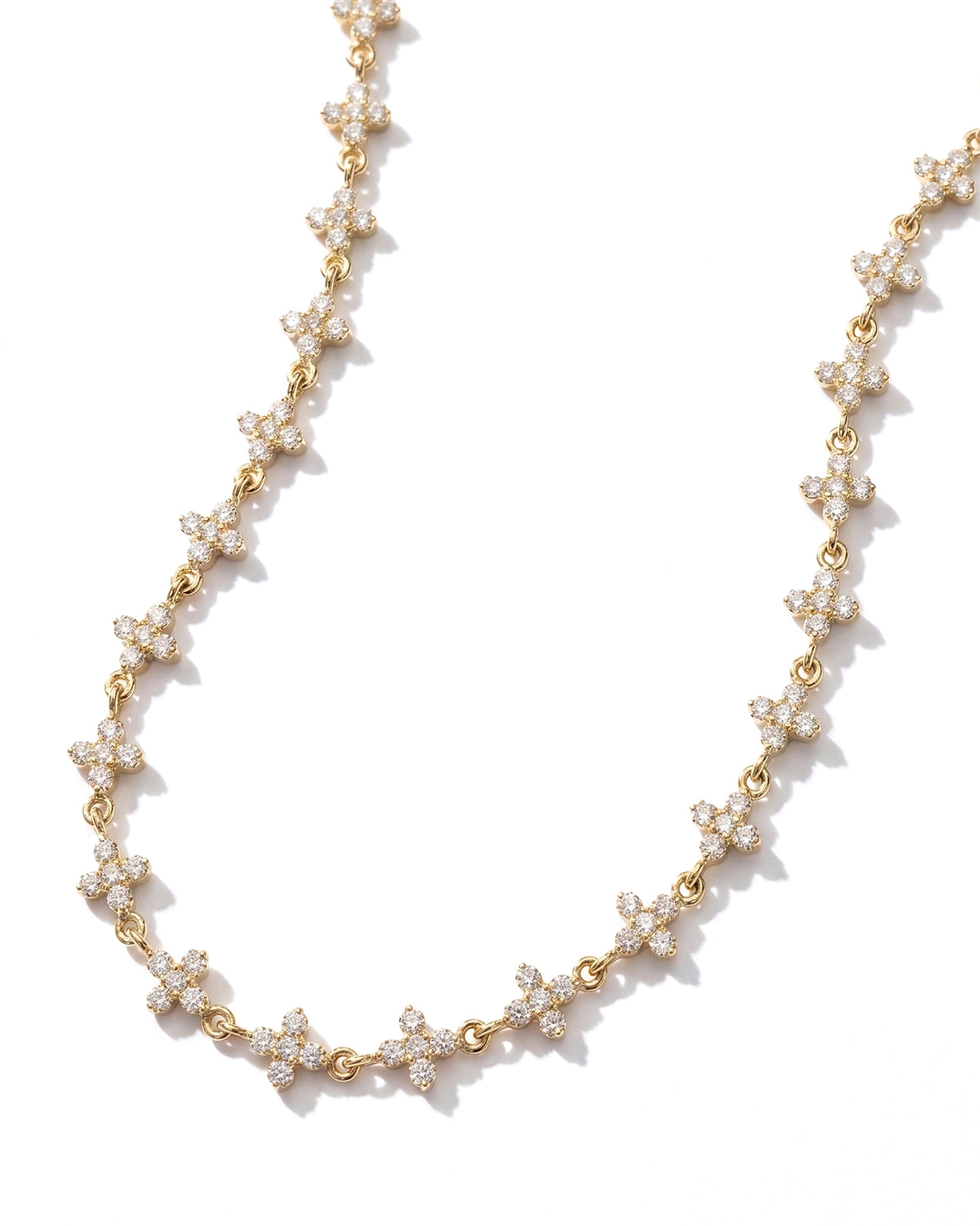 5.8mm Diamond Clover Necklace
