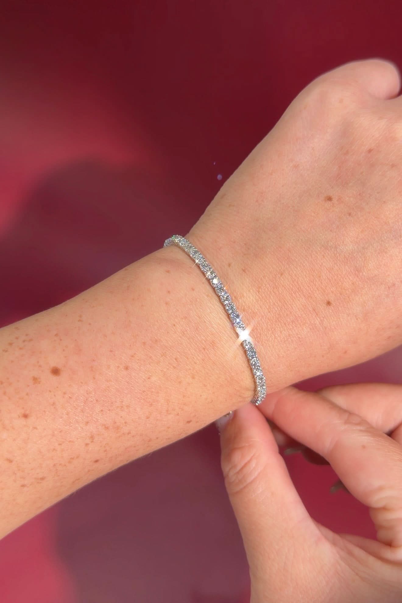 5ct Tennis Bracelet White Gold - PBD Bracelets