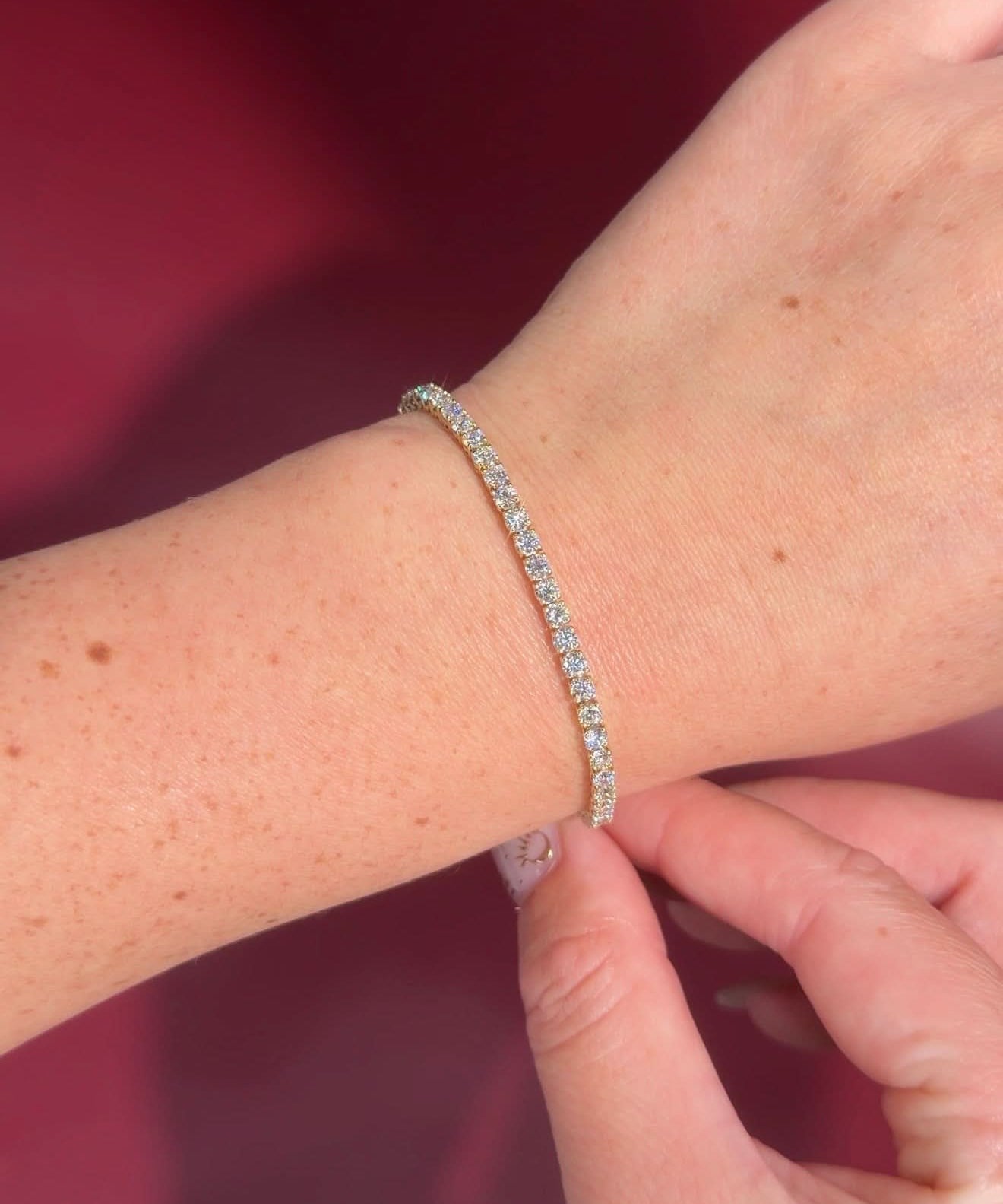 5ct Tennis Bracelet Yellow Gold - PBD Bracelets