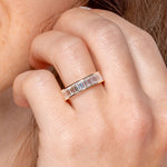 5mm Baguette Lab Diamond Channel Band Rings Princess Bride Diamonds 