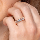 5mm Baguette Lab Diamond Channel Band Rings Princess Bride Diamonds 