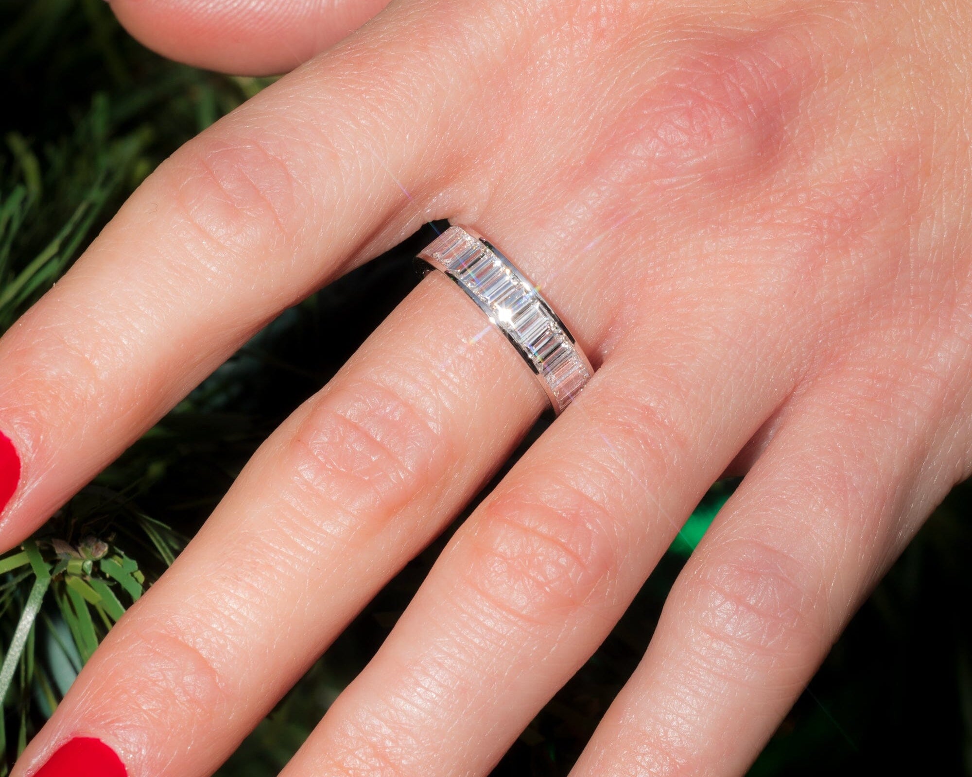 5mm Channel Lab Diamond Emerald Ring Rings Princess Bride Diamonds 