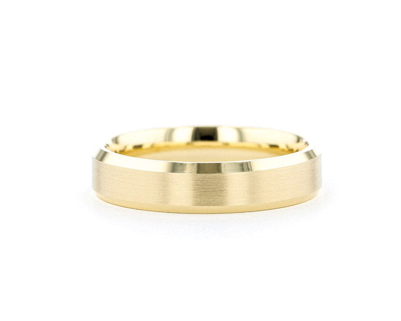 5mm Satin Center Bevel Edge Rings Princess Bride Diamonds 