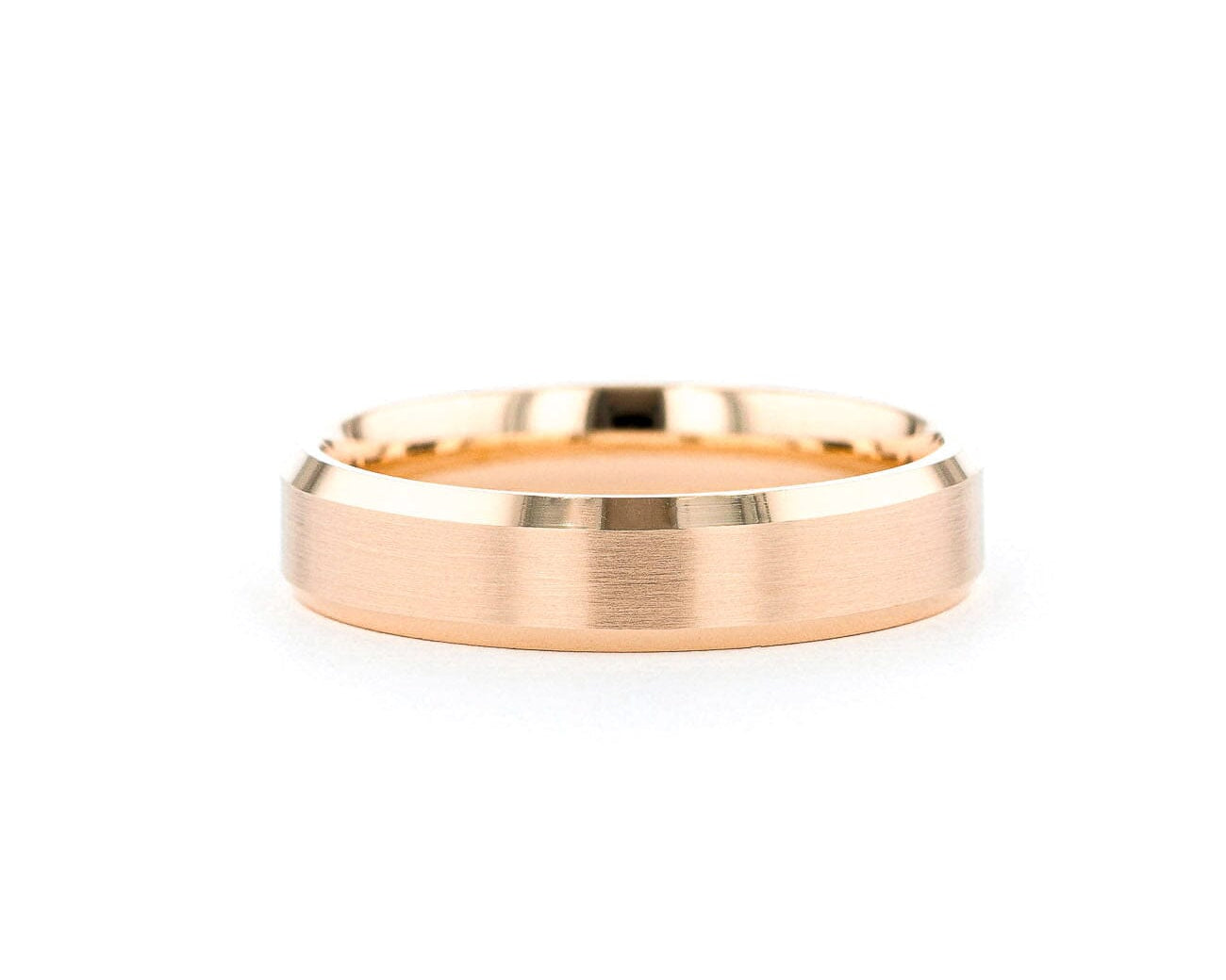 5mm Satin Center Bevel Edge Rings Princess Bride Diamonds 