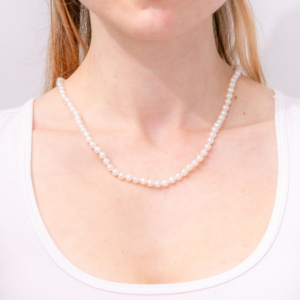 5mm White Pearl Necklace Necklaces Princess Bride Diamonds 