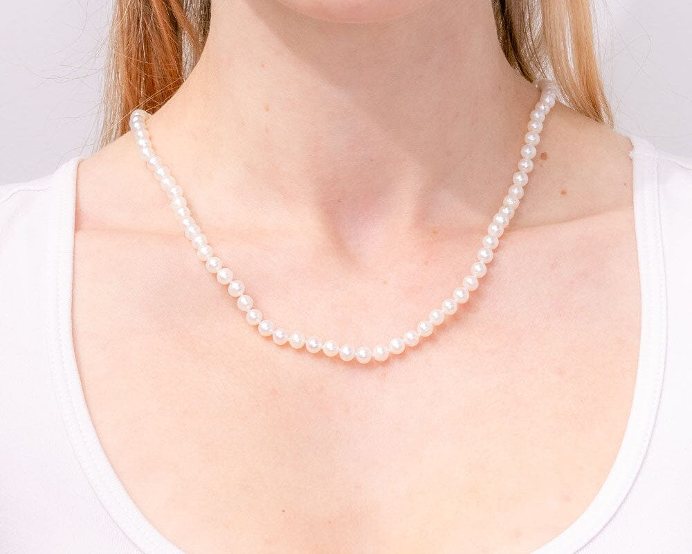 5mm White Pearl Necklace Necklaces Princess Bride Diamonds 
