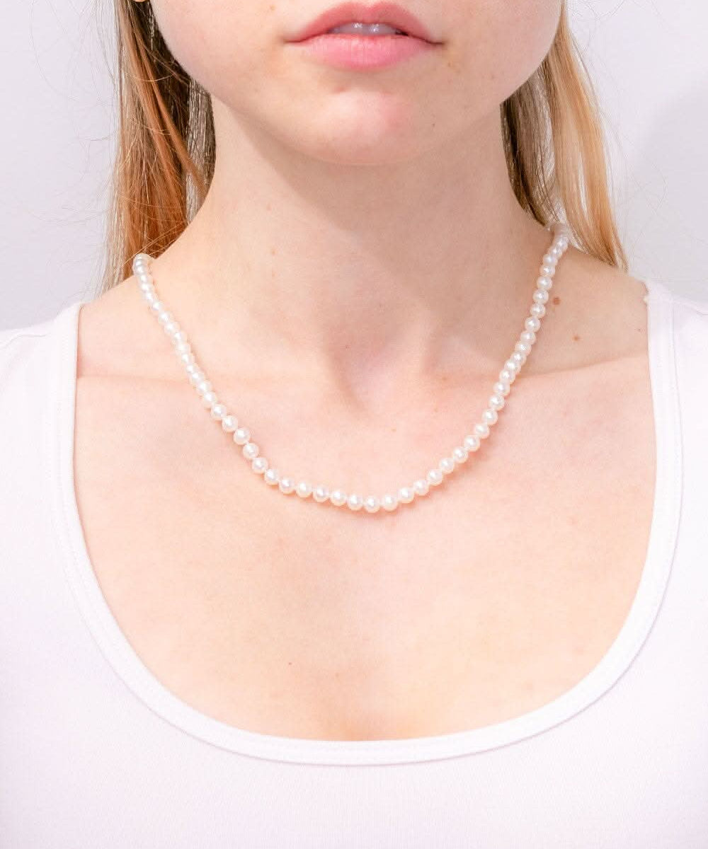 5mm White Pearl Necklace - PBD Necklaces