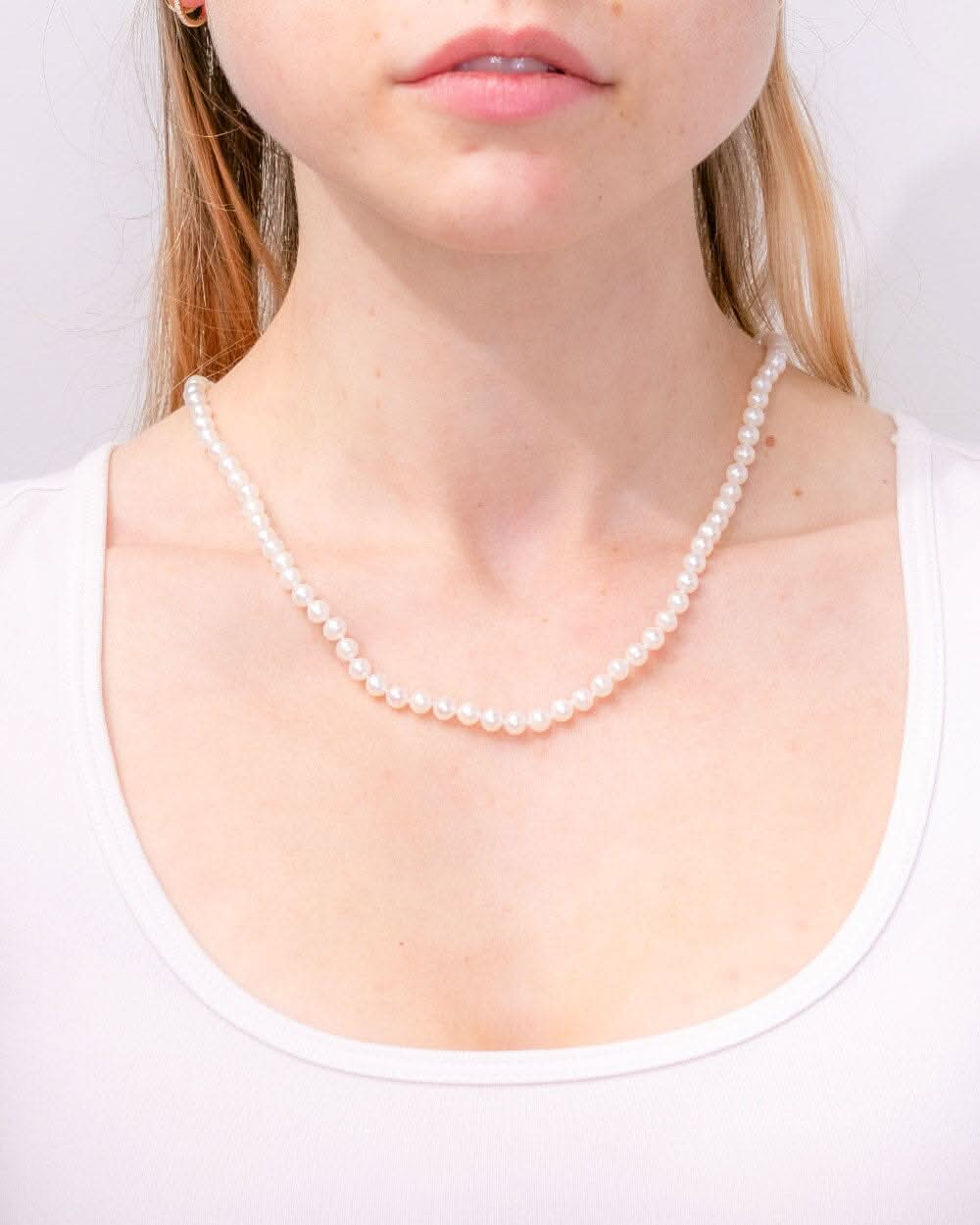 5mm White Pearl Necklace - PBD Necklaces