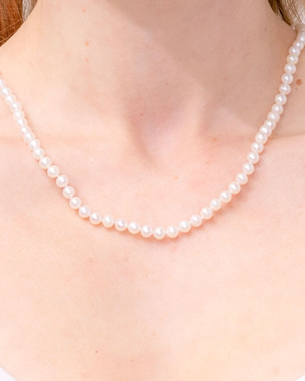 5mm White Pearl Necklace - PBD Necklaces