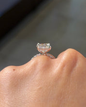6.02ct F-VVS2 Oval Lab Diamond Mini Oval Engagement Ring - PBD Engagement Rings
