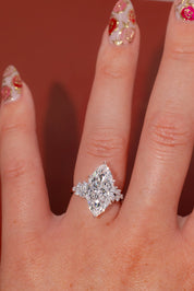 6.03ct E - VVS2 Marquise Lab Diamond Supernova - PBD Engagement Rings