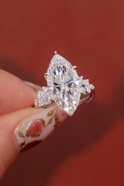 6.03ct E - VVS2 Marquise Lab Diamond Supernova - PBD Engagement Rings