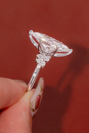 6.03ct E - VVS2 Marquise Lab Diamond Supernova - PBD Engagement Rings