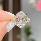 6.08ct D-VS1 Oval Lab Diamond Supernova Engagement Rings Princess Bride Diamonds 