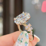 6.08ct D-VS1 Oval Lab Diamond Supernova Engagement Rings Princess Bride Diamonds 