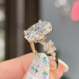 6.08ct D-VS1 Oval Lab Diamond Supernova Engagement Rings Princess Bride Diamonds 