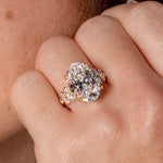 6.08ct D-VS1 Oval Lab Diamond Supernova Engagement Rings Princess Bride Diamonds 